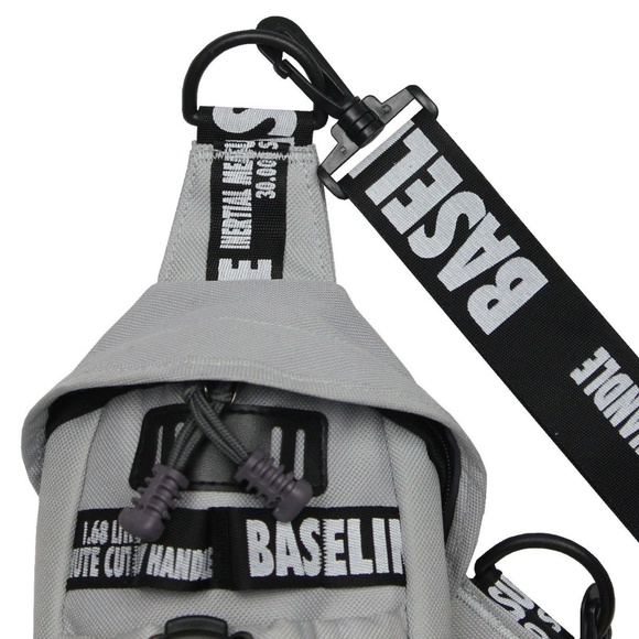 Sling Chest Bag Crossbody BASELINE Men Women Gray - Picture 4 of 8